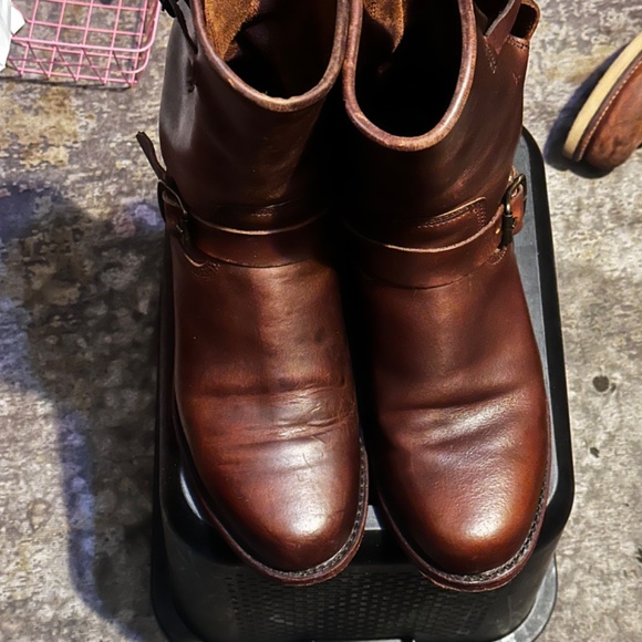 10.5 rust brown leather engineer boots made in the USA Frye boots - Picture 8 of 8